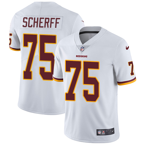 Nike Redskins #75 Brandon Scherff White Youth Stitched NFL Vapor Untouchable Limited Jersey - Click Image to Close